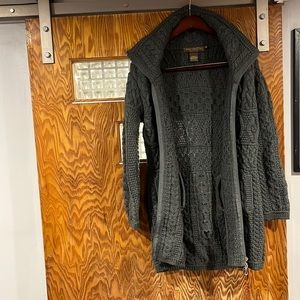 Green zip up sweater